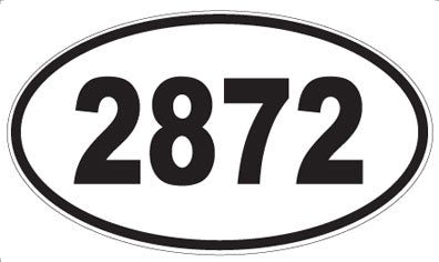 2872 - Oval Sticker