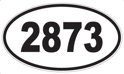 2873 - Oval Sticker