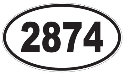 2874 - Oval Sticker