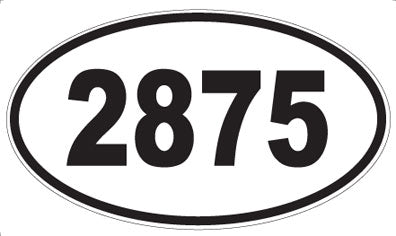 2875 - Oval Sticker