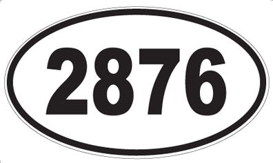 2876 - Oval Sticker