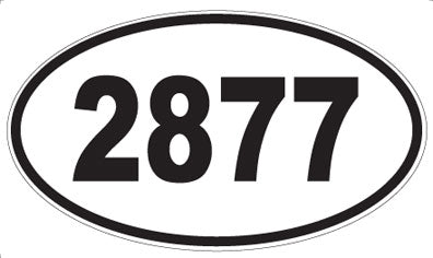 2877 - Oval Sticker