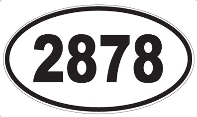 2878 - Oval Sticker