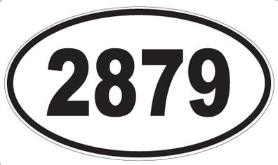 2879 - Oval Sticker