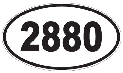 2880 - Oval Sticker