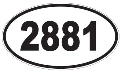 2881 - Oval Sticker
