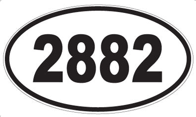 2882 - Oval Sticker