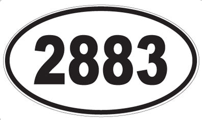 2883 - Oval Sticker