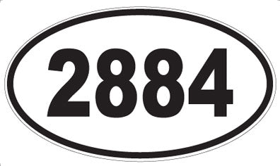 2884 - Oval Sticker