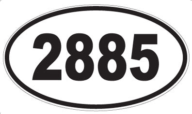 2885 - Oval Sticker
