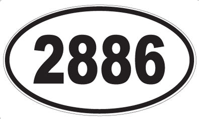 2886 - Oval Sticker