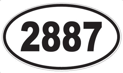 2887 - Oval Sticker