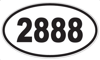 2888 - Oval Sticker