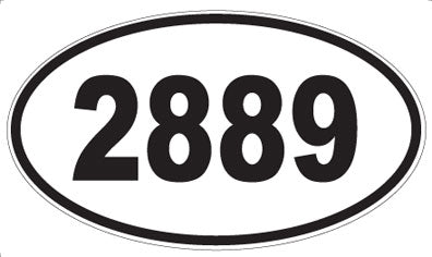 2889 - Oval Sticker