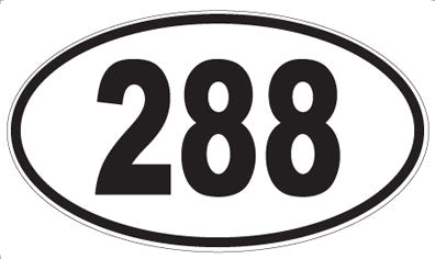 288 - Oval Sticker