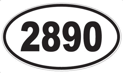 2890 - Oval Sticker