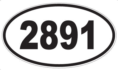 2891 - Oval Sticker