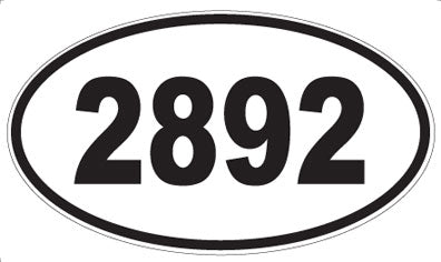 2892 - Oval Sticker