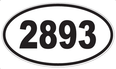 2893 - Oval Sticker