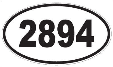 2894 - Oval Sticker