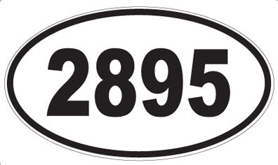2895 - Oval Sticker