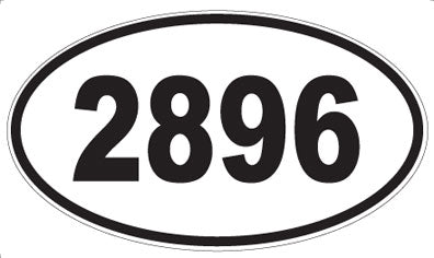 2896 - Oval Sticker