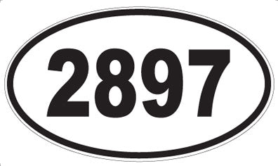 2897 - Oval Sticker