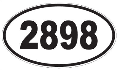 2898 - Oval Sticker