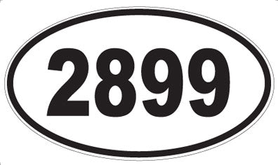 2899 - Oval Sticker