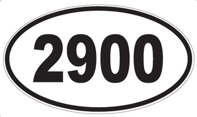2900 - Oval Sticker