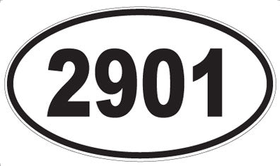 2901 - Oval Sticker
