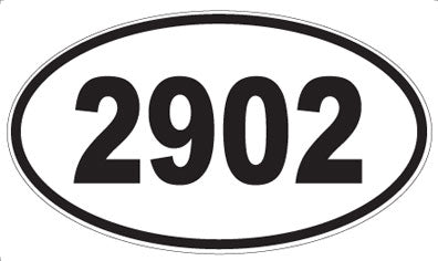 2902 - Oval Sticker