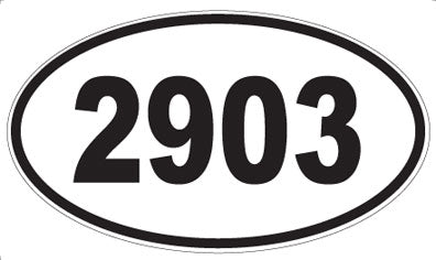 2903 - Oval Sticker