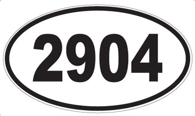 2904 - Oval Sticker