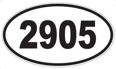 2905 - Oval Sticker