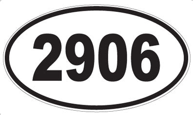2906 - Oval Sticker