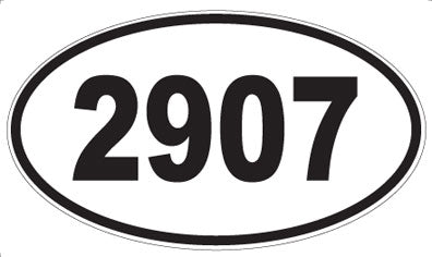 2907 - Oval Sticker