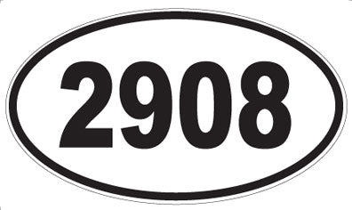 2908 - Oval Sticker