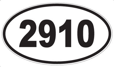 2910 - Oval Sticker