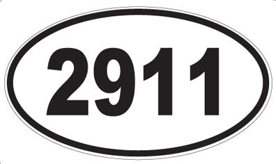 2911 - Oval Sticker