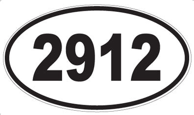 2912 - Oval Sticker