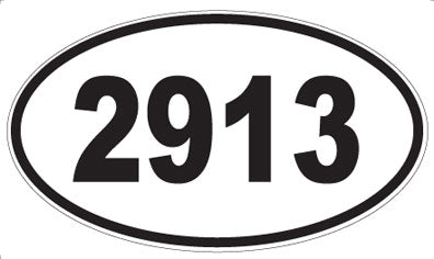 2913 - Oval Sticker
