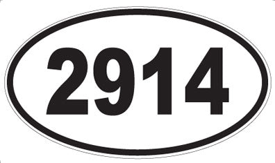2914 - Oval Sticker