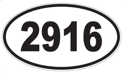 2916 - Oval Sticker