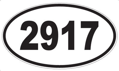 2917 - Oval Sticker