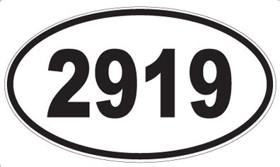 2919 - Oval Sticker
