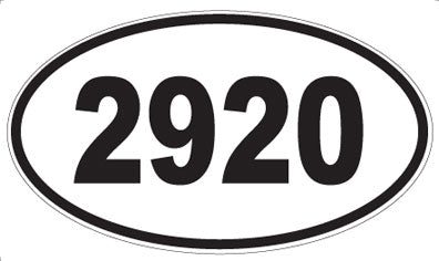 2920 - Oval Sticker