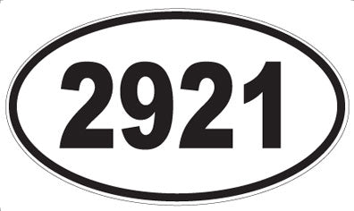 2921 - Oval Sticker