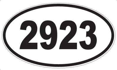 2923 - Oval Sticker