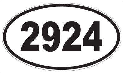 2924 - Oval Sticker